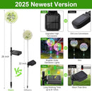 Outdoor Solar Lights, 6 Pack Solar Garden Lights with Bigger Dandelion Flowers, Waterproof Garden Decor Outdoor Solar Flower Lights for Yard, Patio, Pathway Decoration by GreenHaven Gardens
