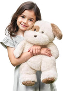 iPlay, iLearn Dog Stuffed Animal, Soft Plush Baby Toy, Infant 18" Big Cute Fluffy Puppy Toy, Ultra Soft Nursery Bedtime Huggable Birthday Gifts for Toddlers Girls Boys Kids Age 0 and up by TinyTreasures Baby Boutique