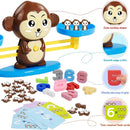 BAKAM Monkey Balance Scale Toy, Number Counting Blocks Games, Montessori Math Games for Kids 5-7, Preschool Kindergarten Learning Activities, STEM Educational Toys for 3+ Year Old by TinyTreasures Baby Boutique