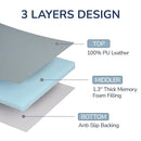 Baby Play Mat for Floor,1.3'' Thick Memory Foam Play Mat,50''x50'' Tummy Time Mat with PU Leather,Cushioned & Waterproof Playpen Mats,Non Slip Crawling Padded for Toddlers,Infants,Kids by TinyTreasures Baby Boutique