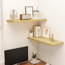 36" Floating Shelves for Wall, 12" Deep Slim Oak Floating Shelves, Wall-Mounted Shelves for Bedroom, Living Room, Kitchen, Bathroom - Set of 2 by CozyNest Decor