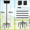 Bird Feeder Pole Kit, 79 Inch Bird House Pole for Outdoors Heavy Duty,5 Base Prongs Adjustable Birds Feeder Stand for House by GreenHaven Gardens