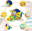 8-in-1 Sensory Balls for Infant Toddlers,Rainbow Fabric Baby Toy for Sensory Development,Montessori Toys for Babies 6-12 Months,8 Different Sensory Tactile Textures with Crinkle Rattle Squeakers by TinyTreasures Baby Boutique