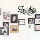 Family Sign Black Metal Wall Art Decor, Oppro Family Where Life Begins Love Never Ends Wrought Iron Wall Decorations, Hanging Plaque Letters Signs Home Decor for Living Room Bedroom Dining Room Kitchen Mother's Day Father's Day by CozyNest Decor
