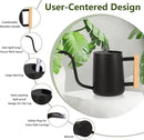 Plant Watering Can,35oz Metal Watering Can,Stainless Steel Watering Can Indoor Plants with Long Curved Spout,Small Watering Can for Indoor Plants,Bonsai Outdoor Garden Modern Decorative(Black) by GreenHaven Gardens