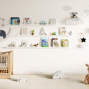 Floating Picture Ledge Shelves for Wall Set of 2, 95 Inches Picture Ledge Shelf with Long Large Nursery Book Shelf for Toys Storage Kids Bookshelf Wall Mounted Living Room Bedroom Decor Frames, White by TinyTreasures Baby Boutique