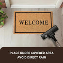 KANKUN Coco Coir Door Mat with Heavy Duty Backing, Welcome Doormat (17" x 30"), Doormat Entrance (Welcome2-2Pack) by CozyNest Decor