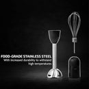 OVENTE Immersion Hand Blender, 300W Electric Handheld Portable Stick Mixer Set with 2 Mixing Speed, Stainless Steel Blades, Egg Whisk Attachment, Mixing Beaker and BPA-Free Food Chopper, Black HS565B by TinyTreasures Baby Boutique