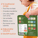 Cali's Books Brazilian Nursery Rhymes Book - Sound Books for Toddlers 1-3 Years Old - Interactive & Educational Music Toys for Bilingual Children with Lyrics & Translations - Musical Gifts for Kids by TinyTreasures Baby Boutique