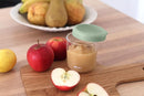 BEABA 8 oz Glass Baby Food Jars with Soft Silicone Air Tight Lids, Glass Storage Containers with Lids, Microwave and Freezer Safe Containers, Sage by TinyTreasures Baby Boutique