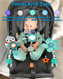 Baby Stroller Arch Mobile, Adjustable Musical Arch Toys Mobile for Crib with Universal Clamps, Versatile Activity Toy Bar for Bouncer Infant Car Seat Toys 0 6 Months Mobile for Bassinet Swing - Gray by TinyTreasures Baby Boutique
