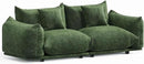 Modern Minimalist Chenille Modular Sectional Sofa, Oversized Couch and Loveseat Set with Thick Cushions, Upholstered Sofa for Small Spaces, Living Room, Bedroom, Office, Apartment(Green,75" Loveseat) by CozyNest Decor