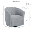 Lainey - Swivel Barrel Chair With 360 Degree Rotation by HouseOfZazla