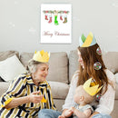 Handprint Keepsake DIY Kit, Baby's First Christmas Keepsake, Stocking Winter Decoration, Family Footprint Art for Kids, 7.8x9.8 Inch Canvas, Suitable For Desktop Wall Ornaments by TinyTreasures Baby Boutique