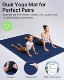 YOTTOY Large Yoga Mat (75 * 52 * 1/2inch),Extra Wide TPE Exercise Mat,Non-Slip Workout Mat for Pilates, Fitness, Barefoot, Home Gym Studio with Strap and Towel by TinyTreasures Baby Boutique
