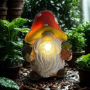 Solar Mushroom Gnomes Garden Statues Outdoor Decor with Night Glow,Cute Fairy Garden Statues for Yard,Pathway,Lawn Art Ornamen,Spring,Easter,Birthday Christmas Women Mom Gift Idea (Red) by CozyNest Decor