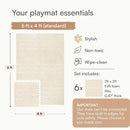 Baby Play Mat for Floor – 4x6ft Beige | Soft Non Toxic Premium EVA Foam Tiles for Tummy Time, Crawling & Playroom – Waterproof Interlocking Floor Mat for Babies & Toddlers by Lillefolk (6 Tiles) by TinyTreasures Baby Boutique