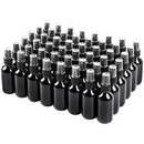 Black Glass Small Spray Bottle 2 oz 48 Packs,Fine Mist Sprayer Small Clear Bottles,Refillable Containers mini spray bottles for Cleaning Solutions and Skin Care (Black 48pcs) by GreenHaven Gardens