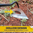 Garden Tools Hollow Hoe, All-Steel Hardened Hollow Hoe, Sharp Garden Edger Weeder, Durable Gardening Hoe Hand Tool Weed Puller Accessories for Backyard Weeding, Soil Loosening, Farm Planting (Long) by GreenHaven Gardens