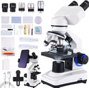 Microscope Magnification 40X-2500X WF25x Eyepieces, Dual LED Illumination, Microscope for Adults, Binocular Microscope for Schools, Homes, Labs, Education by TinyTreasures Baby Boutique