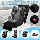 Car Seat Protector, 2 Pack Baby CarSeat Protector with Mesh Pockets & Non-Slip Backing 600D Durable Seat Cover Under Baby Child Car Seat, (Black, Standard) by TinyTreasures Baby Boutique
