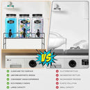 3-Pack 2.2L Glass Laundry Detergent Dispenser Set with Stand - Premium Liquid Soap Dispenser with PP Spigots, Measuring Cups, and Chalkboard Labels for Laundry Room Organization and Storage by CozyNest Decor