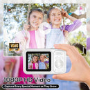 Digital Camera for Kids, WITYEAH 48MP FHD 1080P Point and Shoot Digital Cameras with 16X Zoom Anti-Shake, Compact Portable Cameras for Photography, for Boys Girls Teens Beginners,White by TinyTreasures Baby Boutique