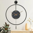 Large Modern Wall Clock,Wall Clocks for Living Room Decor,Classical Silent Metal Minimalist Walnut Dial,Big Decorative Farmhouse Pendulum Wall Clock With Walnut Pointers for Office,Dining Room by CozyNest Decor