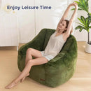 MAXYOYO Bean Bag Chair, Comfy Bean Bag Sofa with Back Support, Faux Fur Bean Bag Chair for Adults and Kids, Stuffed Floor Sofa for Living Room, Bedroom, Apartment, Green by CozyNest Decor