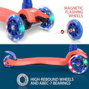 3 Wheel Scooter for Kids Ages 6-12,Kids Scooter with Light Up Wheels, Sturdy Deck Design, and 4 Height Adjustable Suitable for Kid Ages 3-12 by TinyTreasures Baby Boutique