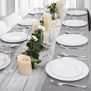 FLOWERCAT 60PCS White Plastic Plates - Heavy Duty White Disposable Plates for Birthday Party/Wedding -serve for 30 guests Include 30PCS 10.25" Dinner Plates & 30PCS 7.5" Dessert Plates for Party by CozyNest Decor