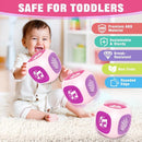 Musical Learning Toys for 1+ Year Old Girl, Bilingual Early Learning Educational Cube with Light & Sound, Baby Girl Toys 12-18 Month, Christmas Birthday Gifts for Toddler Girl 1-2 Year Old by TinyTreasures Baby Boutique