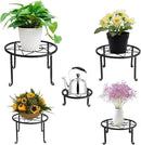 5 Pack Metal Plant Stands,Heavy Duty Potted Holder for Flower Pot,Indoor Outdoor Metal Rustproof Iron Garden Container Round Supports Rack for Planter… by GreenHaven Gardens