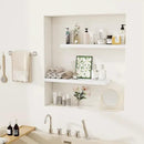 Fun Memories Floating Shelves for Wall, 24" Rustic Wood Deep Wall Mounted Shelves with Invisible Brackets for Decor & Storage, Floating Shelf for Living Room, Bathroom (White, Set of 2) by CozyNest Decor