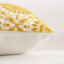 HWY 50 Mustard Yellow Decorative Throw Pillow Covers 18x18 Inch, Pack of 2 Embroidered Cotton Farmhouse Cushion Cover Pillow Case for Sofa Couch Living Room Bed Bedroon, Little Sunflower Design by CozyNest Decor