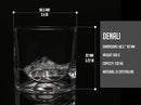 Denali Mountain Heavy Crystal Whiskey Glasses Gift Set of 2, Thick Freezable Bourbon Glass 1lb Each, Premium Whiskey Gifts for Men, Frozen Crystal Chills Cocktails, 10 oz by CozyNest Decor