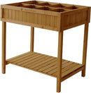 VegTrug 8 Pocket Garden, Wooden Planter with Herb Snips, Natural by GreenHaven Gardens