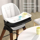 8 in 1 Highchair, Convertible Wooden Baby High Chair with Tray, Adjustable High Chair for Babies and Toddlers, Easy to Clean, Grow with Family|Booster|Learning Table|High Stool by TinyTreasures Baby Boutique