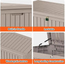 152 Gallon Deck Box Waterproof, UV Resistant Resin Outdoor Storage Box with Hydraulic Rod, Lockable Design and Enhanced Durability for Patio, Garden, and Poolside Use by CozyNest Decor