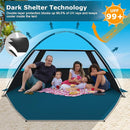 COMMOUDS Beach Tent Sun Shade for 3/4-5/6-7/8-10 Person, UPF 50+ Beach Sun Shelter Canopy Tent, Lightweight, Easy Set Up and Carry by TinyTreasures Baby Boutique