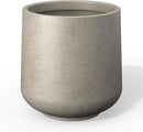 Kante 15.3" Dia Round Concrete Planter, Outdoor Indoor Large Plant Pots Containers with Drainage Hole and Rubber Plug for Home Garden Patio, Buff Concrete by GreenHaven Gardens
