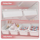 Xilingol Kids Toy Storage Organizer W/8 Removable Toy Bins, 4-Tier Toy Organizers W/6 Storage Cubbies, Kid Bookshelf and Toy Storage for Playroom, Bedroom, Kids Room, Classroom by CozyNest Decor