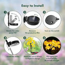 MAGGIFT Solar Lights Outdoor Garden Decorative Flowers, Waterproof Solar Garden Lights with 20 Yellow Lily Flowers,LED Solar Powered Landscape Lights for Yard Garden Patio (Yellow, 4Pack) by GreenHaven Gardens