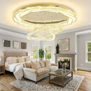 Flashing God Extra Large Chandelier Dia 55" Gold Chandeliers Flush Mount Chandelier for Living Room Bedroom Dining Room Hallway Dimmable 3 Rings Chandeliers by CozyNest Decor