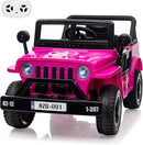 Ride on Truck Car, 12V Electric Ride on Car with Remote Control, MP3, LED Lights, Suspension System, Double Doors, Safety Belt, Ride-on Toy for Kids Aged 3-8 Years by TinyTreasures Baby Boutique