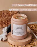 M&SENSE Coffee Candles Scented Strong, 2 Wick Jar Candle 19.4oz, 110 Hours Burning Time, Organic Natural Soy Wax Candle for Bedroom Kitchen Home Decor, Housewarming Gift for Men and Women by CozyNest Decor