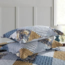 NEWLAKE Quilt Bedspread Sets-Checkered Floral Reversible Coverlet Set,Queen Size by CozyNest Decor