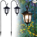 Dynaming 2 Pack Solar Hanging Lights Outdoor, Solar Powered Garden Decorative Lanterns with 2 x 38 Inch Shepherd Hooks, Waterproof Landscape Lighting for Lawn Patio Yard Pathway Driveway, Warm White by GreenHaven Gardens