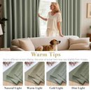 H.VERSAILTEX Room Darkening Curtains for Living Room Light Reducing Thermal Insulated Window Treatment Panels/Drapes Grommet Top 2 Panels Sea Grass - 52 x 96 Inches by CozyNest Decor