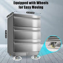 24 Inch Upgraded Three-Drawer Beverage Fridge, Weather Proof Outdoor Stainless Steel Beverage Refrigerator, Under Counter Built-in Beverage Cooler for Home & Commercial Use by CozyNest Decor